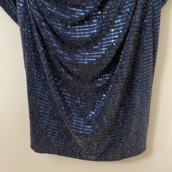 R&M Richards navy sequin dress size 14 - Picture 8 of 16